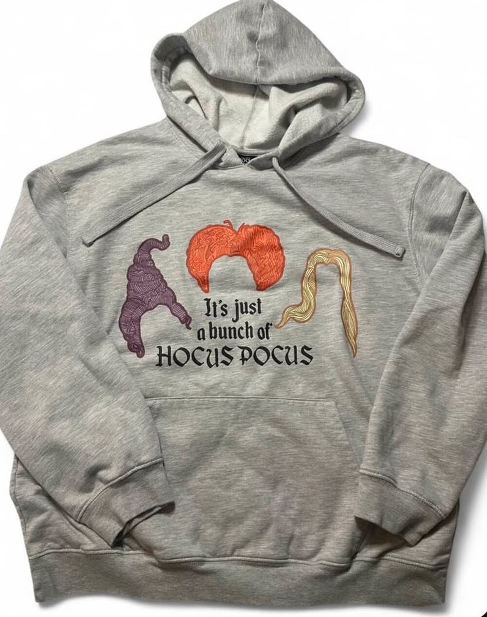 Juniors Disney Hocus Pocus Grey Hoodie Size XL 15/17